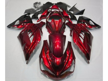 Best 12-21 Fire Red Gloss Kawasaki ZX14R Motorcycle Fairings