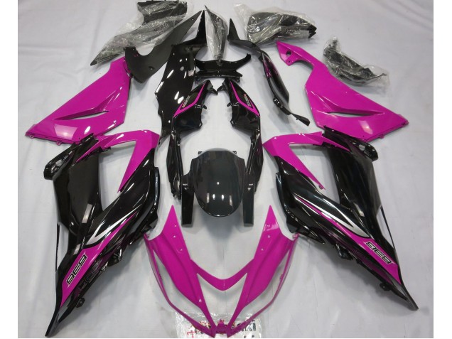 13-18 Black and Pink Kawasaki ZX6R Motorcycle Fairings