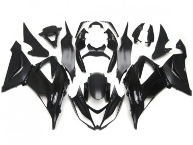 Best 13-18 Gloss / Matte Black Plain Slick Decals Kawasaki ZX6R Motorcycle Fairings