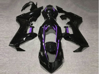 Best 17-23 Gloss Black & Purple Lining Honda CBR1000RR Motorcycle Fairings