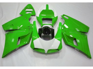 Best 93-05 Gloss Green & White Ducati Ducati 996 748 916 998 Motorcycle Fairings