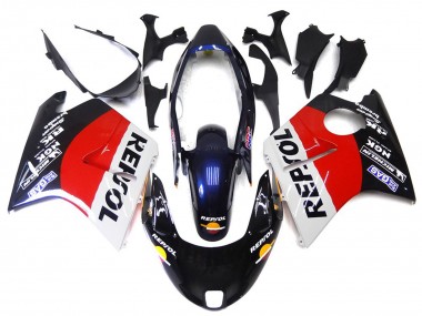 Best 96-07 Red Black and White Repsol Honda CBR1100XX Motorcycle Fairings