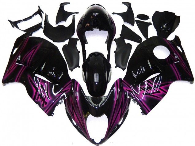 97-07 Custom Black Gloss with Pink Suzuki GSXR 1300 Hayabusa Motorcycle Fairings