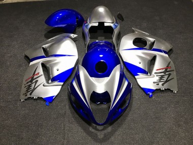 Best 97-07 Gloss Blue and Silver Suzuki GSXR 1300 Hayabusa Motorcycle Fairings